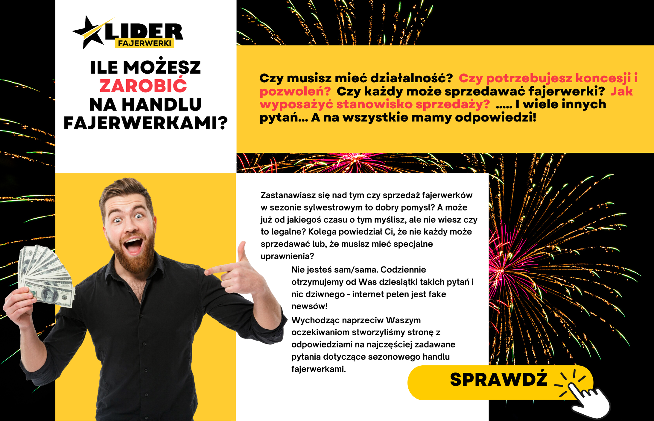 Najczęściej zadawane pytania dotyczące sezonowej sprzedaży fajerwerków