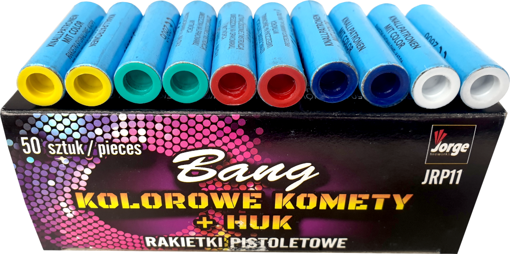 RACE PISTOLETOWE KOLOROWE GWIAZDKI I HUK 50 SZTUK JRP11