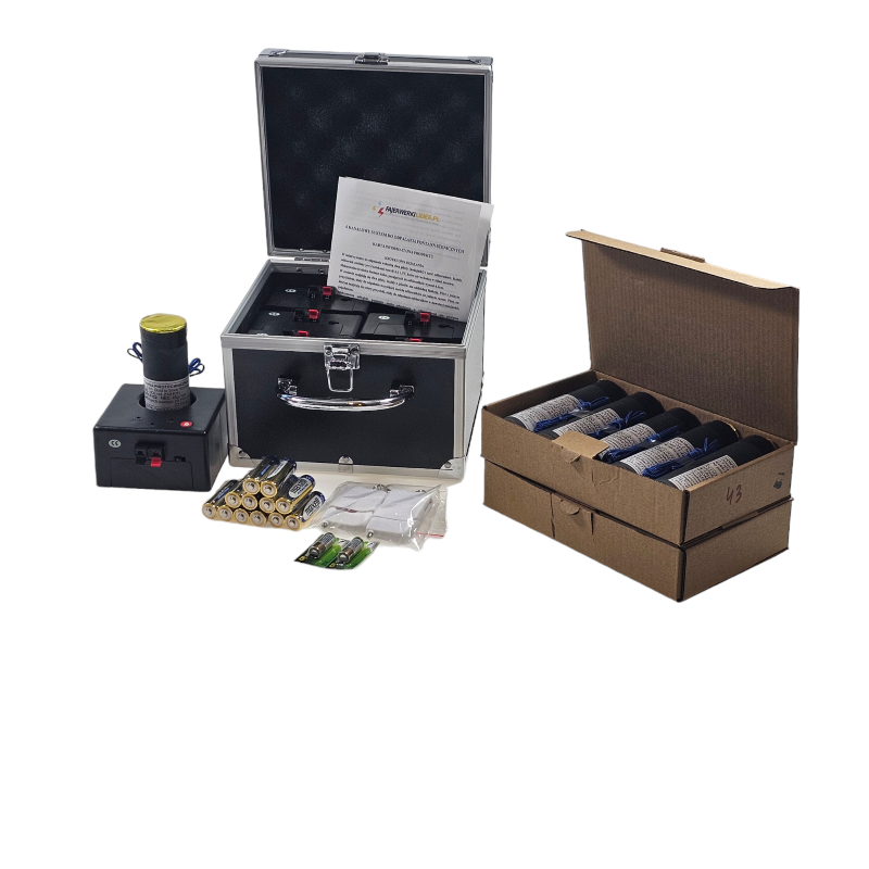 KOMPLETTSATZ ZUM ZÜNDEN VON 6 FUNKEN (FUNKEN+SYSTEM+BATTERIEN) LSO6X6. Bild 2