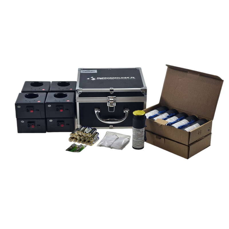 KOMPLETTSATZ ZUM ZÜNDEN VON 8 FUNKEN (FUNKEN+SYSTEM+BATTERIEN) LSO8X8