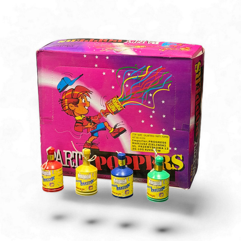 PARTY POPPERS KONFETTI W BUTELCE 50 SZTUK 0230A — zdjęcie 2
