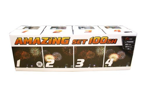 POKAZ AMAZING SET  100 STRZAŁÓW 1,5 MINUTY PXS201 — zdjęcie 2