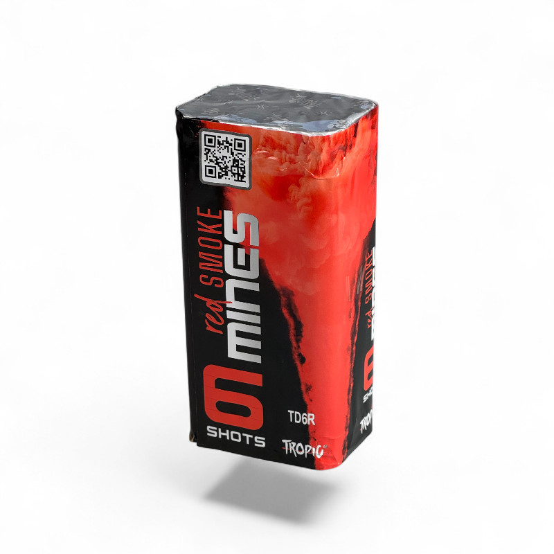 RAUCHBATTERIE 6 SCHÜSSE ROT TD6R