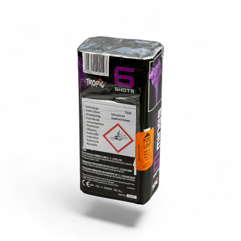 RAUCHBATTERIE 6 SCHÜSSE VIOLETT TD6V — Bild 2