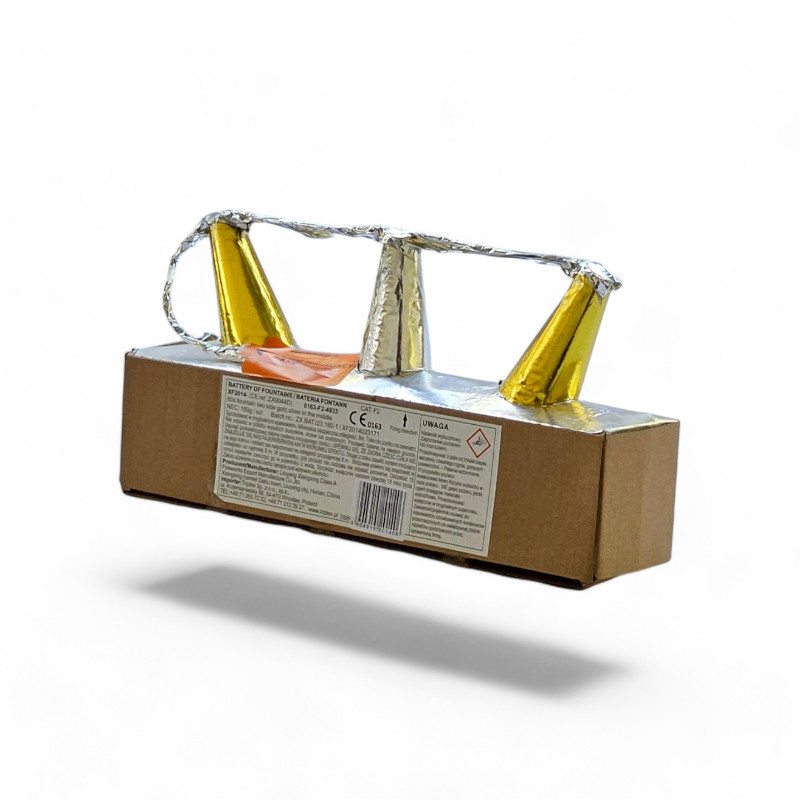 GOLD-SILBER-GOLD FUNKEN SZENISCHE FONTÄNE 60 SEK XF2014