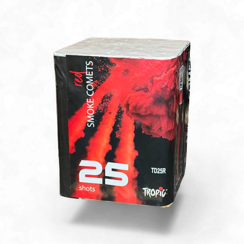 RED SMOKE COMETS 25 SHOTS 30MM TD25R